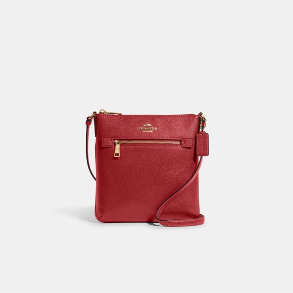NWT Coach Mini Rowan Crossbody Bag & Matching Wallet Set - Red - Picture 11 of 16